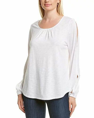NYDJ Mjer Split Sleeve Top Women 3 NYDJ Mjer Split Sleeve Top Women