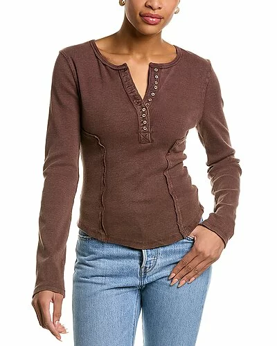 FREE PEOPLE Meera Long Sleeve Henley Women 2 FREE PEOPLE Meera Long Sleeve Henley Women