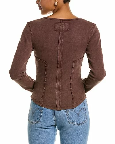 FREE PEOPLE Meera Long Sleeve Henley Women 3 FREE PEOPLE Meera Long Sleeve Henley Women - Image 2