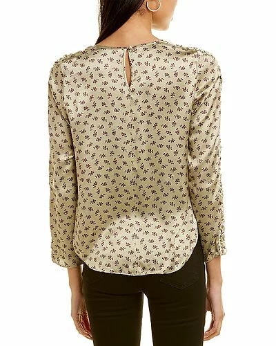 Rebecca Taylor Sage Fleur Silk Top Women 4 Rebecca Taylor Sage Fleur Silk Top Women - Image 2