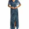 Adrianna Papell Metallic Crinkled Mesh Gown Women -Dresses shop 1452528048 RLLD 1